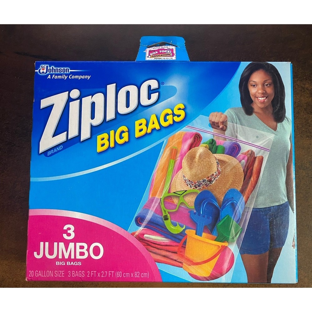 Ziploc Big Bags - 3 JUMBO 20 Gallon Bags DISCONTINUED Organization & Storage